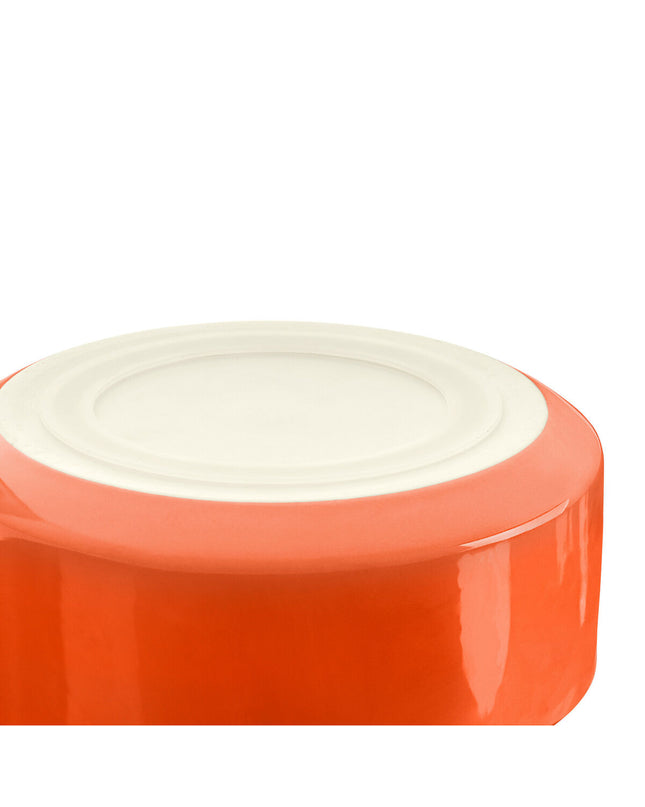 Hunter OSBY orange ceramic dog food bowl with 350 ml capacity, designed for feeding dogs, featuring a durable ceramic construction.