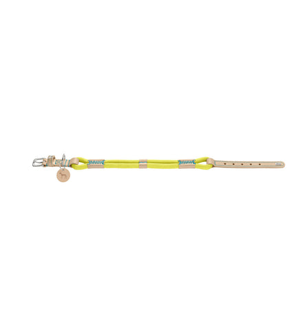 Hunter Malia lime green dog collar for medium to large dogs, adjustable 45-54 cm, made of durable material.