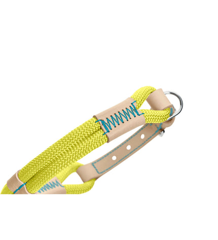 Hunter Malia Limoen dog collar for medium/large breeds, lime green color, adjustable 45-54 cm, durable pet accessory.