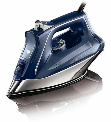 Rowenta DW8215 steam iron with 2800W power, featuring a sleek design and adjustable steam settings for efficient ironing.
