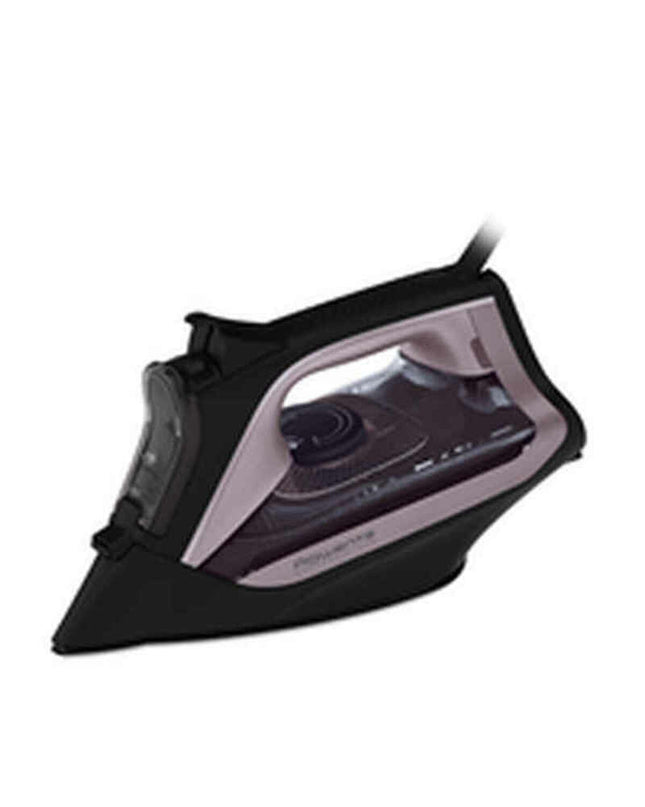 Rowenta Express Steam 2600W steam iron with water tank, white and gray design, designed for home ironing and fabric care.