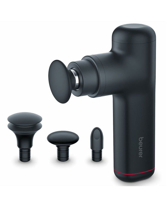 Beurer MG79 black electric hand massager for health and wellness, showing ergonomic design and control buttons.