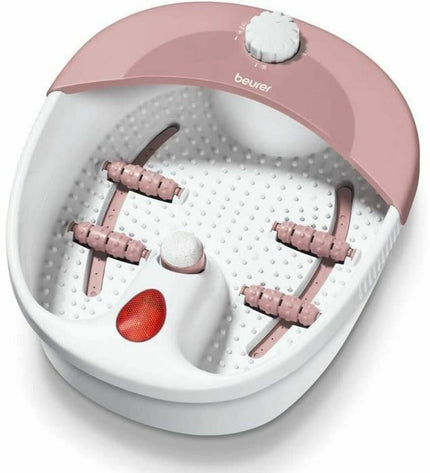 Beurer FB20 foot massager in black with control panel and textured footpads for relaxing foot therapy.