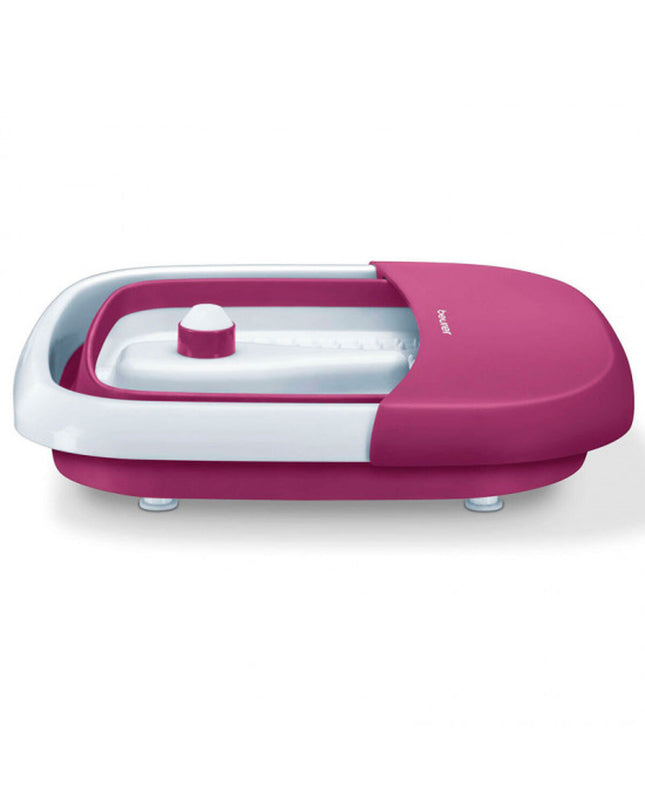 Beurer FB30 hydromassage device in pink, 60W for health and wellness, showing the compact design and control panel.