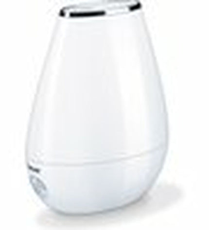 Beurer LB37 Blanco portable air humidifier with 2L water tank, suitable for home and kitchen use, compact and easy to operate.