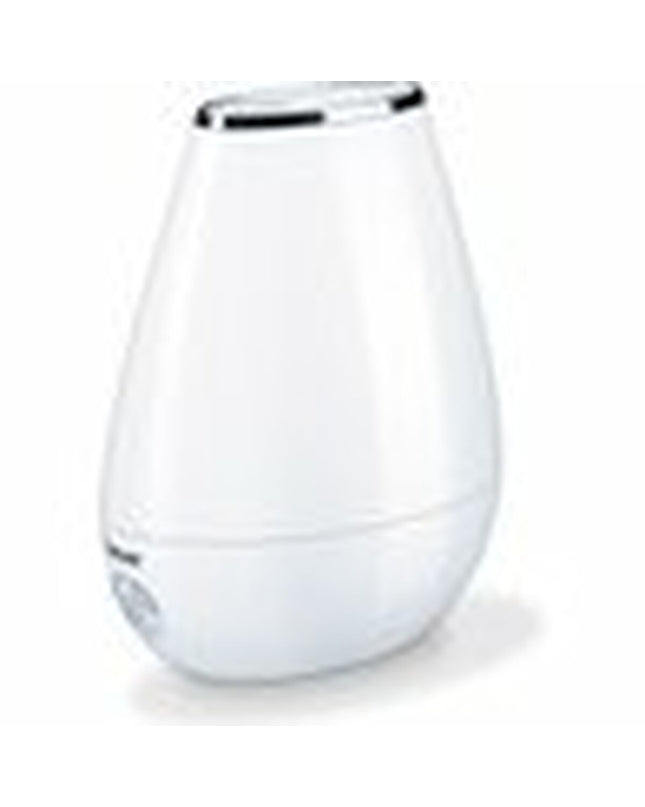 Beurer LB37 Blanco portable air humidifier with 2L water tank, suitable for home and kitchen use, compact and easy to operate.