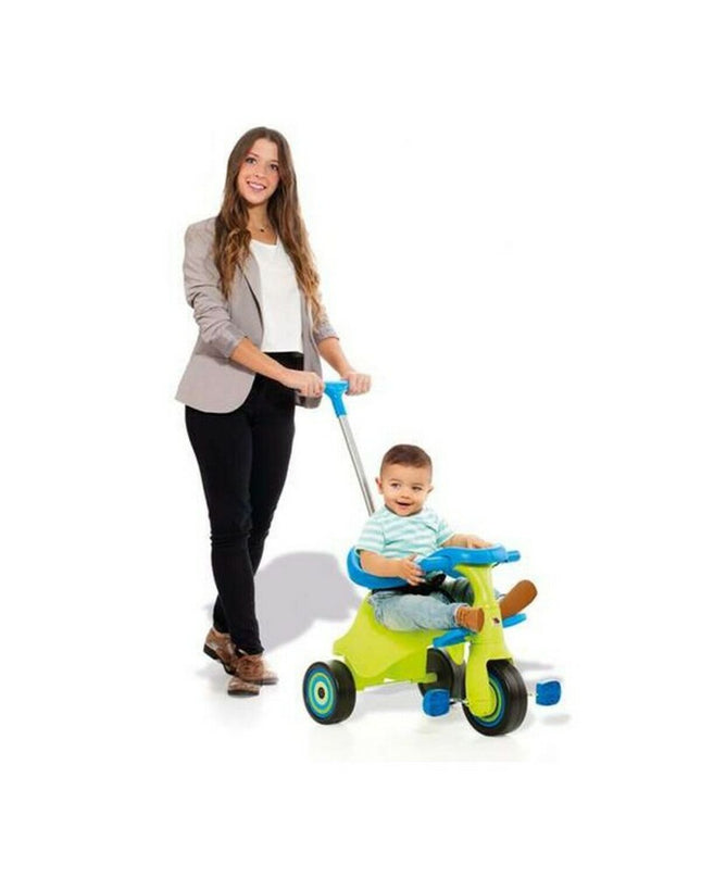 Molto Urban Trike City children's tricycle with three wheels, black and orange, designed for outdoor play and fun.