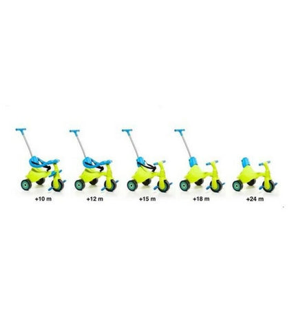 Colorful Moltó Urban Trike City toy bike with three wheels, designed for outdoor play and active fun for children.