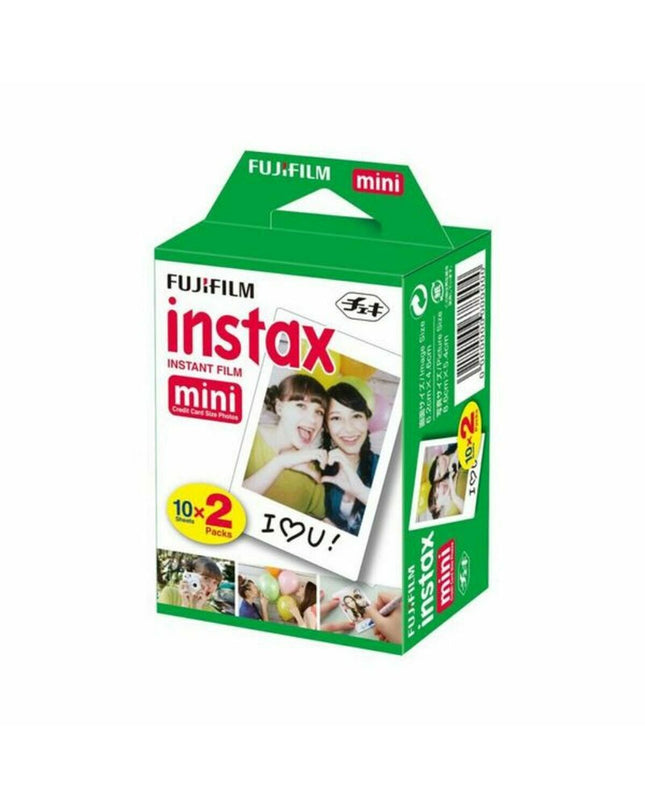 Fujifilm instant photo film pack with 10 sheets for Fuji Instax cameras, featuring vibrant colors and sharp image quality.