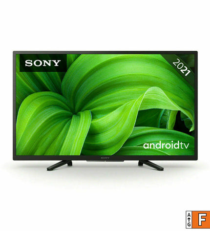 Sony KD32W800P1AEP 32-inch HD LED Smart TV with WiFi, featuring a sleek black frame and screen displaying a vibrant home entertainment scene.