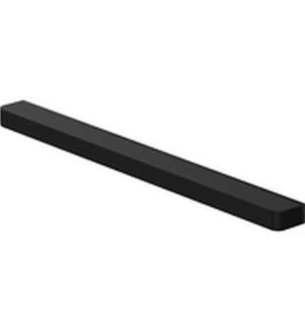 Black Sony BRAVIA soundbar with sleek design, featuring multiple speaker drivers and connection ports for enhanced audio.