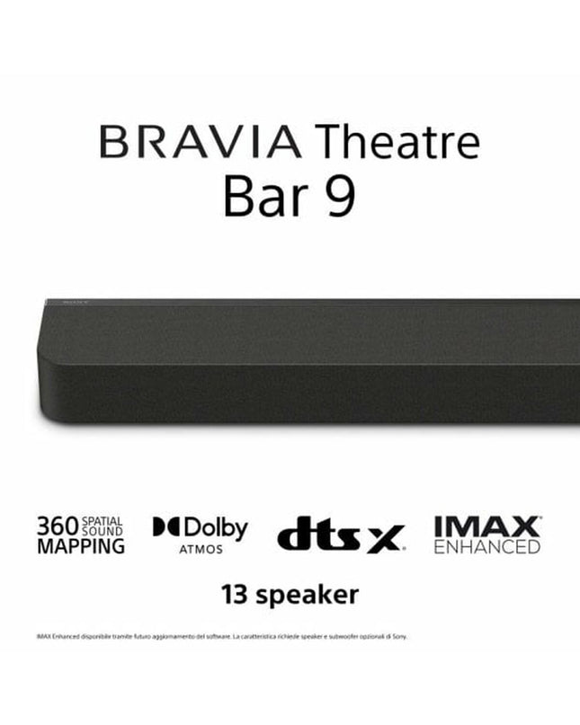 Sony BRAVIA soundbar in black, sleek electronic audio device for enhanced TV sound, with a modern design and multiple control buttons.