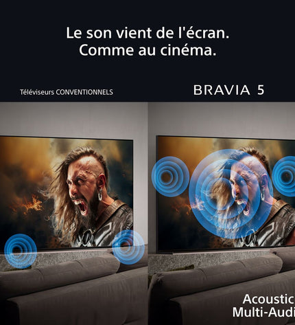 Sony K75XR55BP 75-inch 4K Ultra HD LED Smart TV with HDR, Dolby Vision, and QD Mini LED technology, sleek modern design.