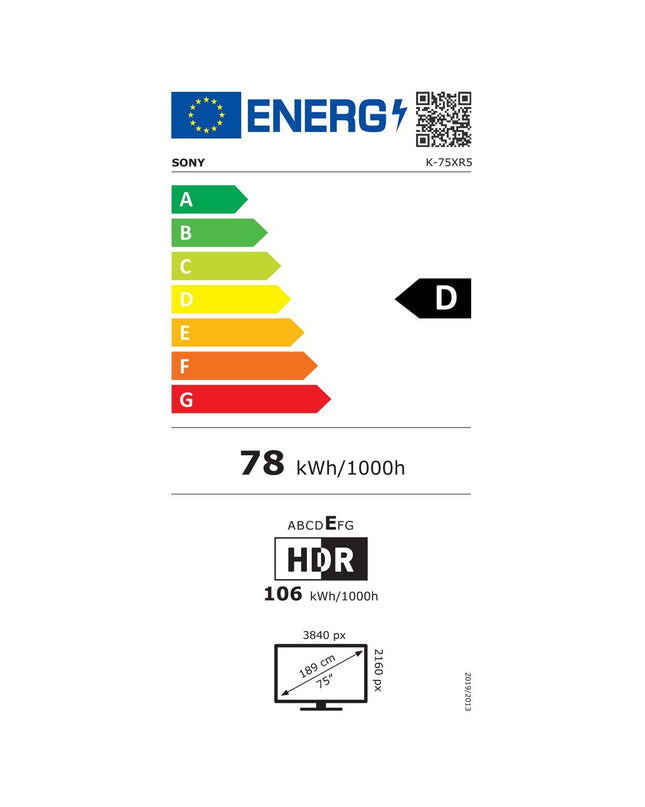 Sony K75XR55BP 75-inch 4K Ultra HD Smart LED TV with HDR, Dolby Vision, and Mini LED backlighting for immersive home entertainment.