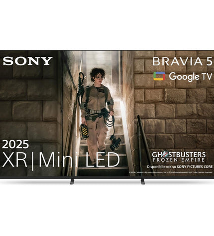 Sony K98XR55BP smart TV displaying vibrant images on a sleek screen, ideal for home entertainment and video viewing.