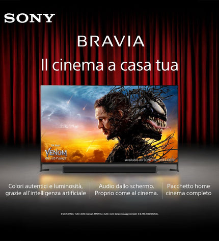 Sony K98XR55BP Smart TV showing a vibrant screen with a modern black bezel, perfect for home entertainment.