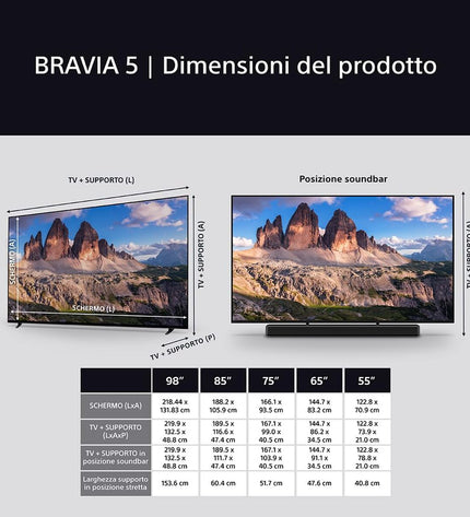 Sony K98XR55BP smart TV with sleek screen, slim bezels, and modern design, perfect for home entertainment and video viewing.