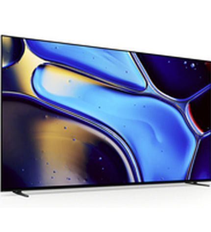 Sony 77-inch 4K Ultra HD OLED Smart TV with HDR, sleek design, and slim bezels for immersive home entertainment.