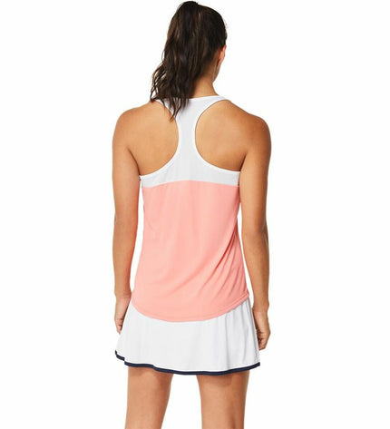 Asics women's tennis tank top in lightweight fabric, designed for sport and outdoor tennis activities.