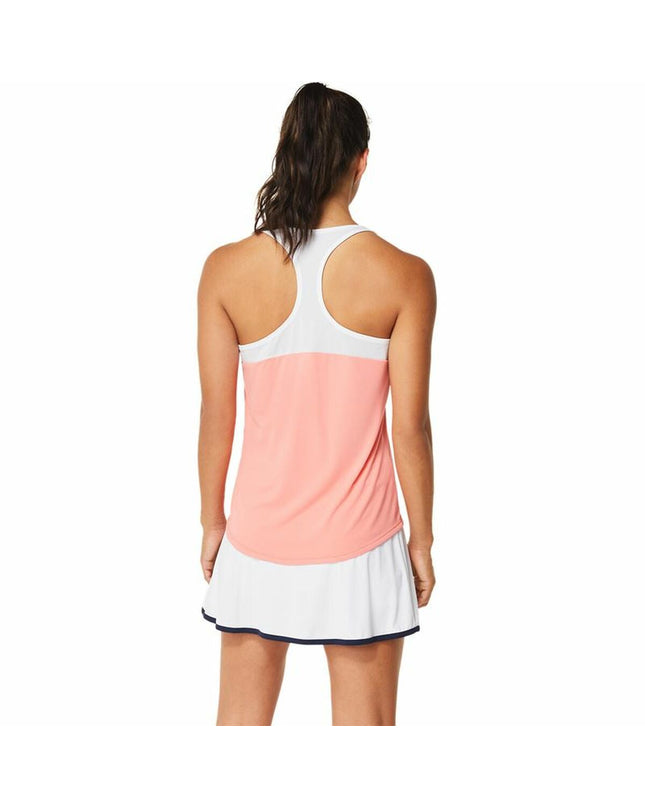 Asics women's tennis tank top in lightweight fabric, designed for sport and outdoor tennis activities.