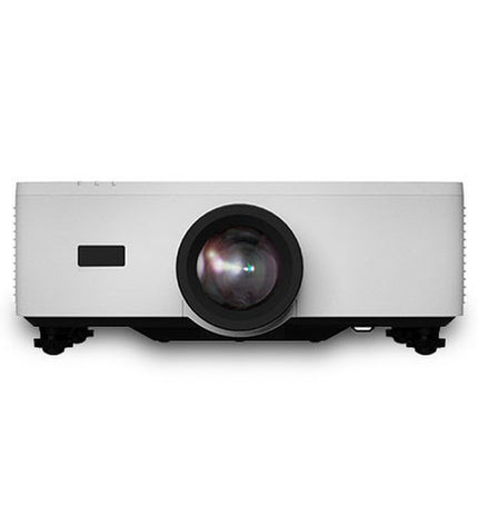 NEC Full HD projector for home theater and electronics, showing a clear image on a screen with various multimedia content.