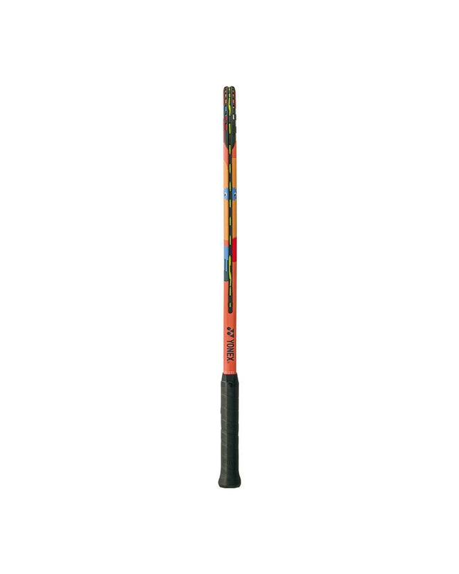 Yonex Junior 25 orange tennis racket for kids, lightweight sport and outdoor tennis equipment, with a bright orange frame and grip.