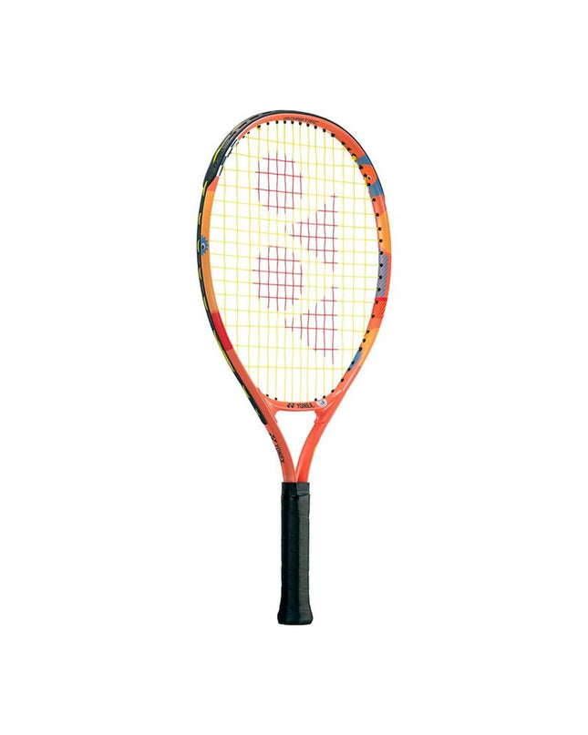 Yonex Junior 21 orange tennis racket for kids, lightweight sport equipment for outdoor tennis play.