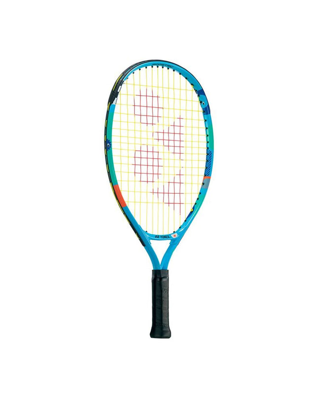 Yonex Junior 19 Ocean Water tennis racket for kids, lightweight outdoor sports equipment with blue and white design.