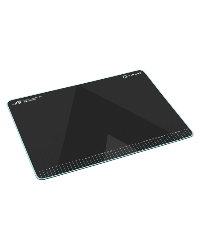 Asus Hone Ace Aim Lab Edition gaming mat in black, designed for electronic plug-and-play game consoles, with a sleek surface.