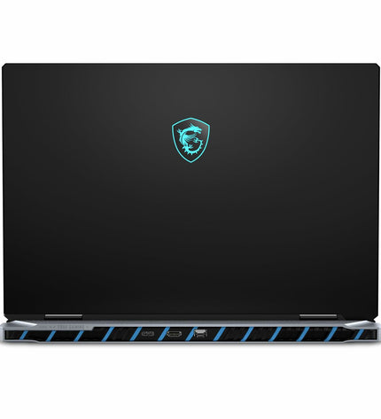 MSI laptop 9S7-182421-249 with sleek design, open view showing keyboard and screen, ideal for computing and work tasks.