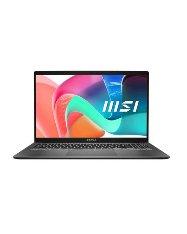 MSI 14-inch laptop with sleek design, showing keyboard and screen, model 9S7-14S111-441, brand MSI.