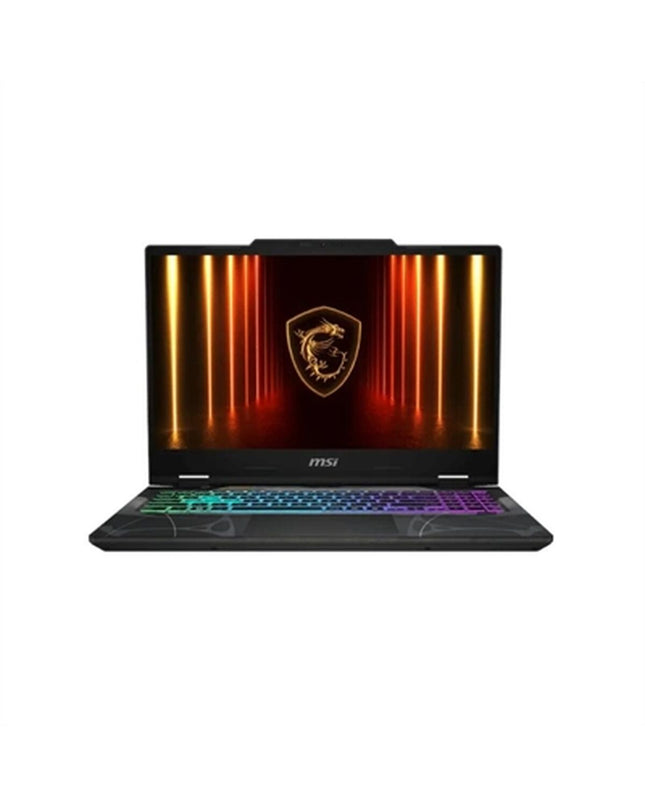 MSI laptop model 9S7-15Q342-239 with sleek design and keyboard, shown from side angle with screen open, on a desk.