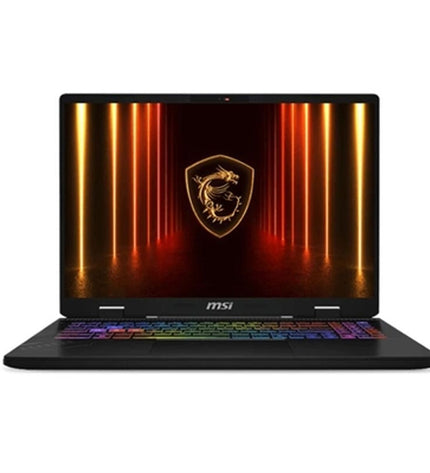 MSI Crosshair 16HX AI-214XES U9 gaming laptop with 16-inch display, 64GB RAM, 1TB SSD, and DOS operating system.