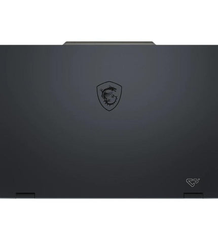 MSI 15.6-inch laptop with 16GB RAM and 1TB SSD, showing the sleek black design and keyboard in a well-lit setting.