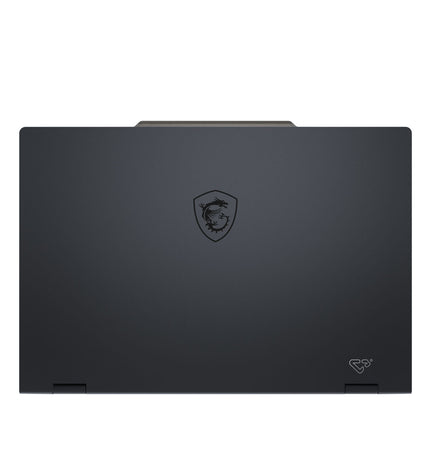 MSI 15.6-inch laptop with 16GB RAM and 1TB SSD, showing the sleek silver design and keyboard with screen display.