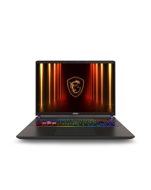 MSI Laptop 9S7-15M352-628 with sleek design and keyboard, shown from a front angle, highlighting its build and display.