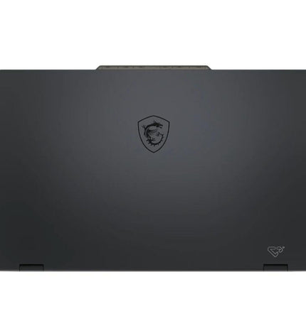 MSI 17.3-inch gaming laptop with 32GB RAM, 1TB SSD, NVIDIA GeForce RTX 5070 graphics, sleek black design.