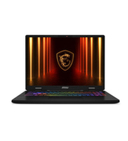 MSI 16-inch laptop with 32GB RAM, 2TB SSD, GeForce RTX 5060 graphics, sleek design, and modern computing power.