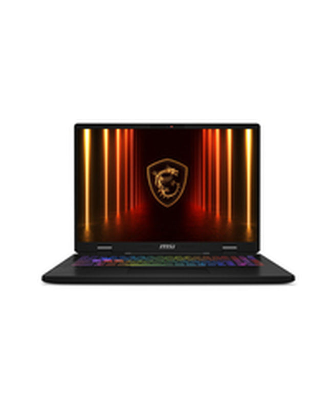 MSI 16-inch laptop with 32GB RAM, 2TB SSD, GeForce RTX 5060 graphics, sleek design, and modern computing power.