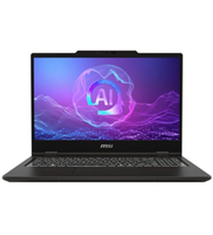 MSI laptop 9S7-15Q321-449 with sleek design and portable build, shown in a close-up image highlighting its modern features.