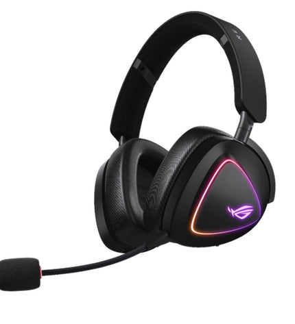 Asus ROG Delta II gaming headset with microphone, black electronic headset for gaming consoles, plug-and-play design