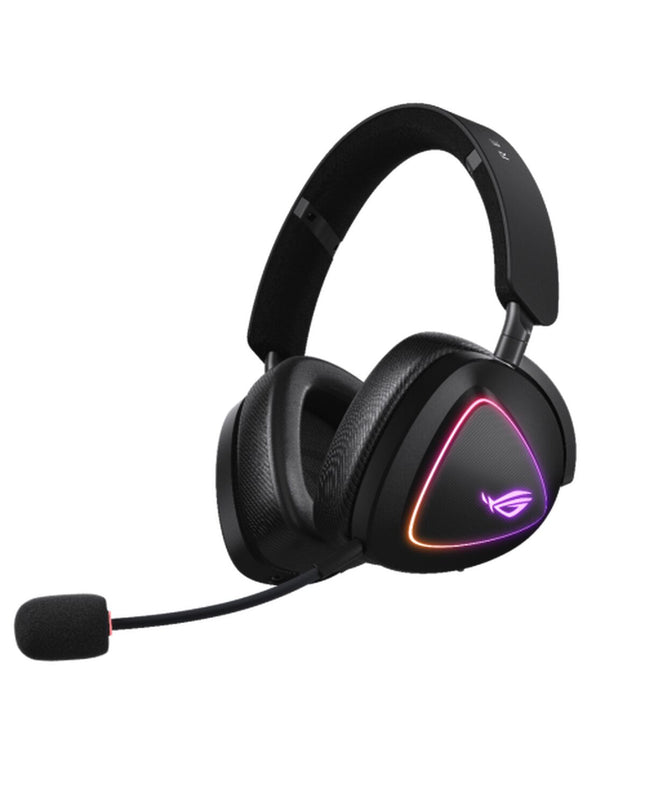 Asus ROG Delta II gaming headset with microphone, black electronic headset for gaming consoles, plug-and-play design