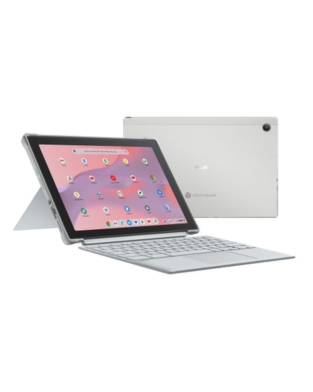 Asus CM30 detachable laptop with 8 GB RAM and 128 GB SSD, featuring a sleek design and compact build.