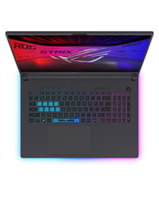 Asus 18-inch laptop with Intel Core i9, 32GB RAM, 1TB SSD, and RTX 5080 graphics, shown from the front.