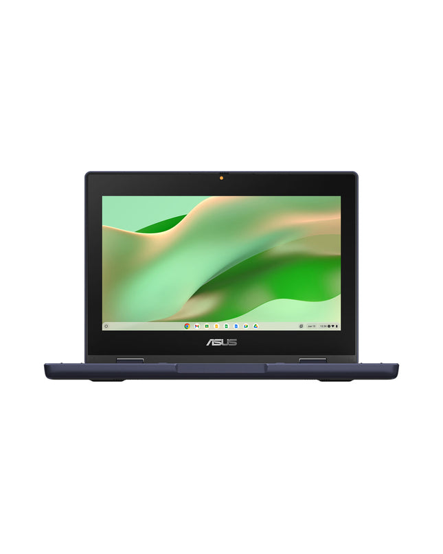 Asus 11.6-inch laptop with 8GB RAM and 64GB storage, shown with keyboard and screen display.