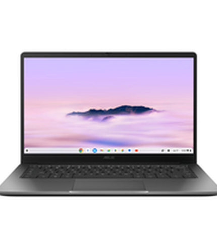 Asus 14-inch laptop with 8GB RAM, 128GB SSD, Qwerty Spanish keyboard, featuring a sleek design and compact build.