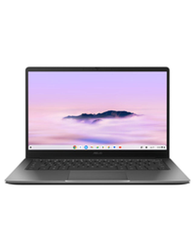 Asus 14-inch laptop with 8GB RAM, 128GB SSD, Qwerty Spanish keyboard, featuring a sleek design and compact build.