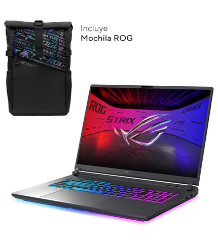 Asus 18-inch laptop with 32GB RAM, 1TB SSD, and RTX 5080 graphics, showing the sleek design and keyboard.