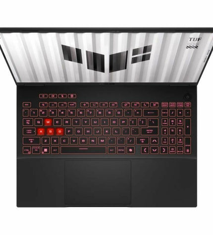 Asus laptop displaying calculation software on screen, sleek design, with keyboard and screen visible.