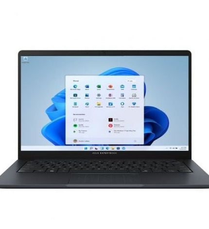 Asus laptop with 16GB RAM and 512GB SSD, showing the sleek design and keyboard layout.